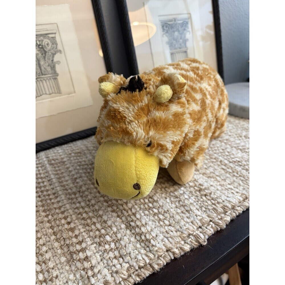 Pillow Pets Peewee Giraffe Foldable Plush Stuffed Animal 13”